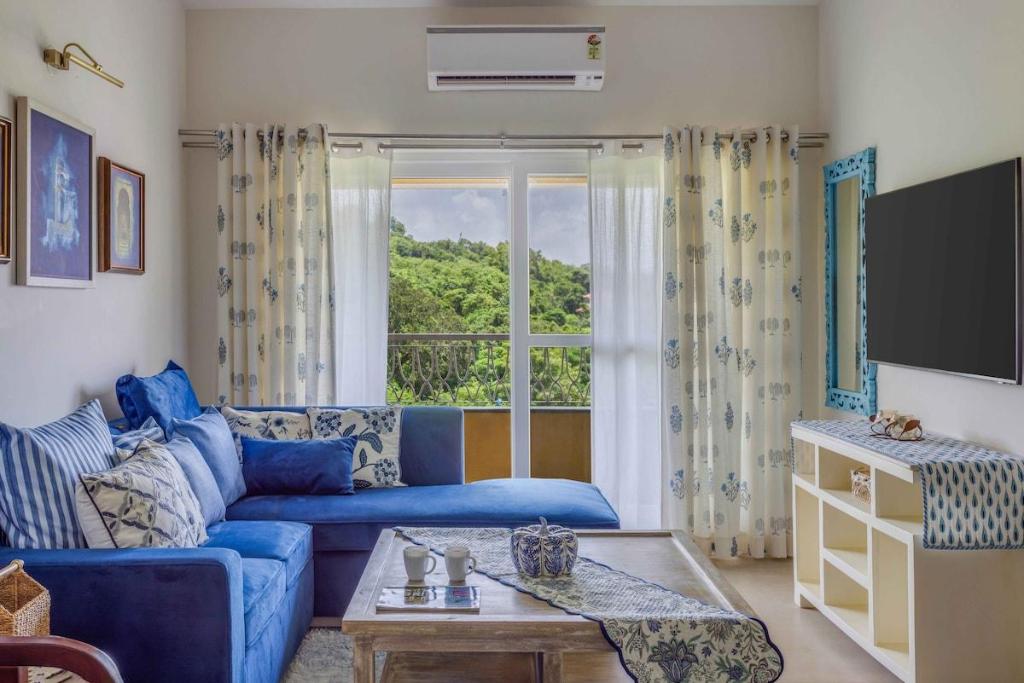 tisyastays | Blue Haven 2BHK with Pool & Gym